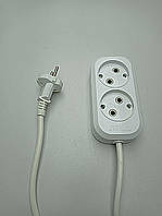 Подовжувач мережевий фільтр Б/У Подовжувач 2 розетки 2,5-3,0 м без заземлення
