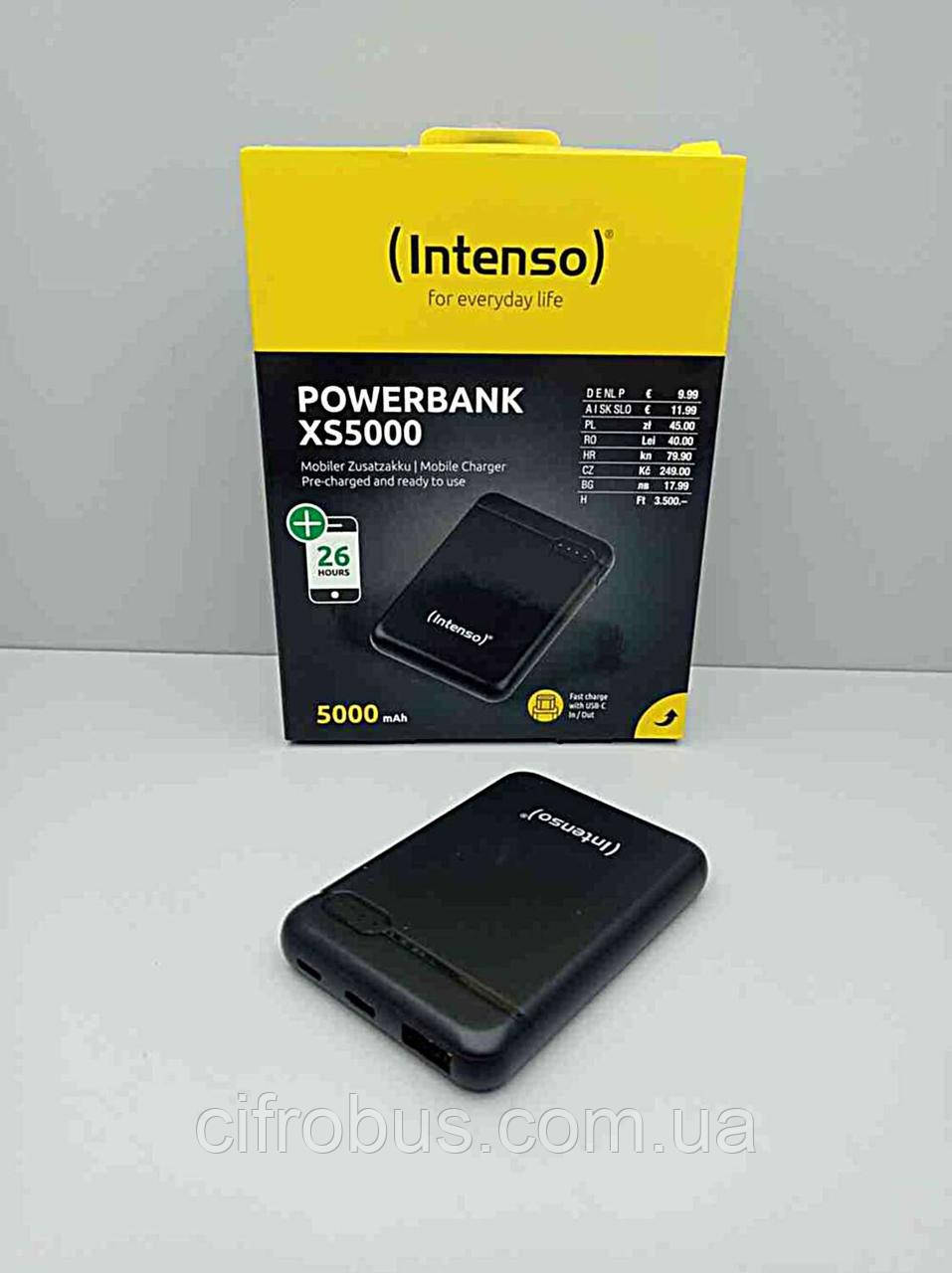 Універсальний зовнішній акумулятор повербанк Б/У Intenso XS5000 5000 mAh