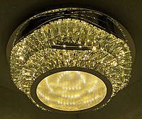 Люстра потолочная хрустальная LED с пультом 25661 Хром 18х50х50 см. g