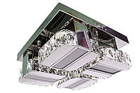 Люстра потолочная хрустальная LED с пультом 25676 Хром 14х33х33 см. g