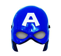 Маска карнавальная светящаяся Капитан Америка 10031 синяя g