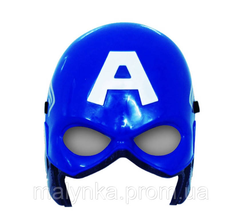 Маска карнавальна світиться Капітан Америка 10031 синя g