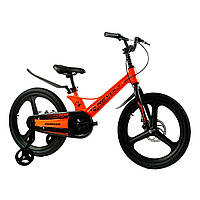 Детский велосипед с дополнительными колесами 8-10 лет 20 дюймов Corso Revolt Оранжевый