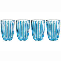 Набор стаканов высоких Guzzini Dolcevita 12390048 470 мл 4 шт голубой g