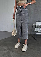 Женская длинная джинсовая юбка 1013-2