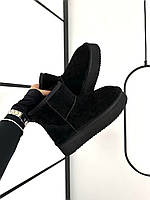 Зимние женские ботинки UGG MINI PLATFORM BLACK SUEDE
