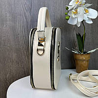 Стильная женская сумка каркасная стиль Marc Jacobs, мини сумка овальная Молочный Отличное качество