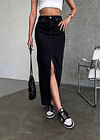 Женская длинная джинсовая юбка 432