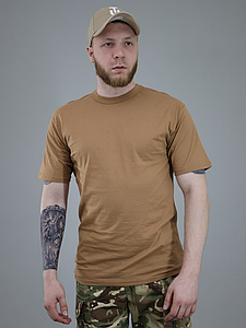 Військова футболка койот, бавовняна футболка койот, армійська футболка камуфляж 46