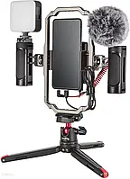 SmallRig 3384 Professional Vlogging Kit for Phone | Zestaw akcesoriów wideo do smartfona klatka mikrofon lampa