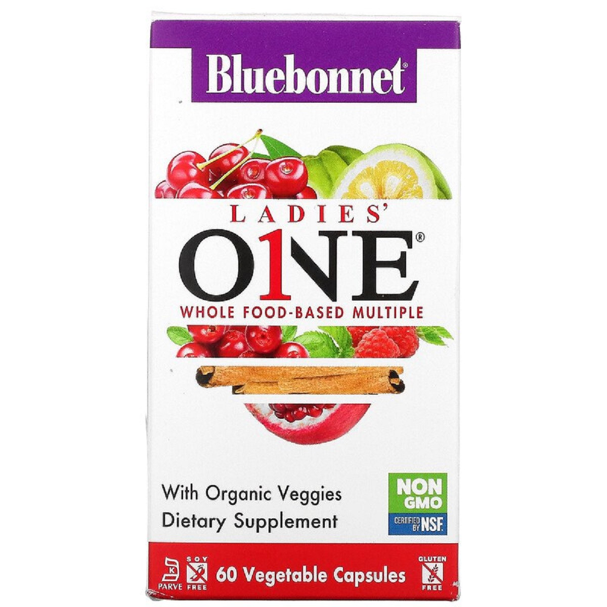 Комплекс Вітамінів Для Жінок, Ladies' ONE, Whole Food-Based Multiple, Bluebonnet Nutrition, 60 вегетаріанських