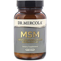 МСМ, Комплекс метилсульфонілметану сірки, MSM, Dr. Mercola, 60 капсул