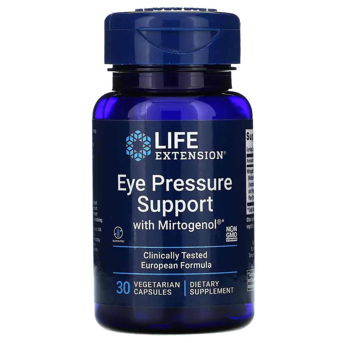 Підтримка внутрішньоочного тиску з миртогенолом, Eye Pressure Support with Mirtogenol, Life Extension, 30