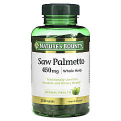 Зі Пальмето, 450 мг, Saw Palmetto, Nature's Bounty, 250 капсул