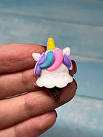 Серединка для бантиків,-Єдиноріг (морозиво), розмір 20*33 мм, шт, Різнокольоровий