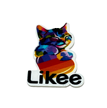 Серединка для бантів Likee-напис (Кошеня), 3*3,5см, арт 010464, 1 шт, Різнокольоровий, фото 2