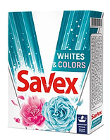 Стиральный порошок Savex Whites&Colors для ручной стирки 400г Содержит компоненты, смягчающие ткани