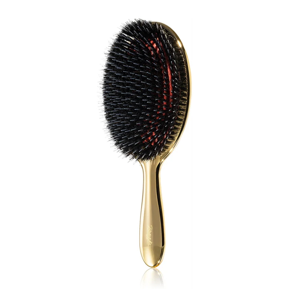 Щітка JANEKE Gold Hairbrush з натуральною щетиною кабана та нейлоном XL