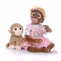 Реалістична лялька силіконова Реборн Дівчинка Бінго Вінілова лялька дитяча Мавпа 52 см MCC