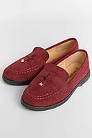Туфли-лоферы женские бордового цвета 178777L