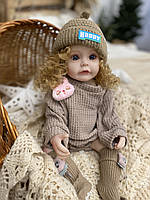 Реалістична лялька силіконова Reborn Дівчинка Герміона Лялька реборн дівчинка Вінілова 55 см MCC