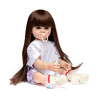 Силиконовая реалистичная кукла Reborn Девочка Зайка Кукла реборн девочка Виниловая 55 см MBB
