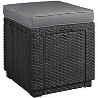 Пуф садовый Keter Cube with cushion графит 213785