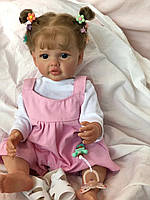 Силиконовая реалистичная кукла Reborn Девочка Лиза Кукла реборн девочка Виниловая 55 см MBB