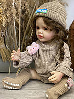 Силиконовая реалистичная кукла Reborn Девочка Камила Кукла реборн девочка Виниловая 55 см MBB