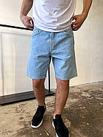Шорты джинсовые мужские прямые повседневные бриджи деним Martin светло-синие