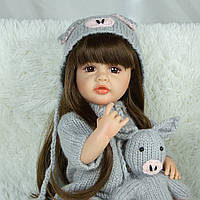 Силиконовая реалистичная кукла Reborn Девочка Оливия Кукла реборн девочка Виниловая 55 см MBB