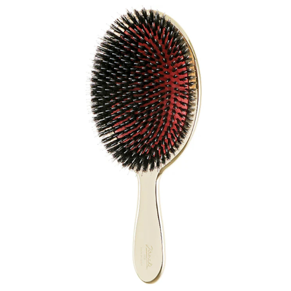 Щітка JANEKE Gold Hairbrush з натуральною щетиною кабана та нейлоном L