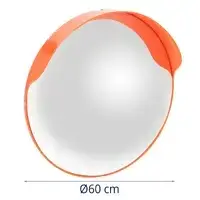 Дорожное зеркало - Ø 60 см - 130° - круглое - оранжевое