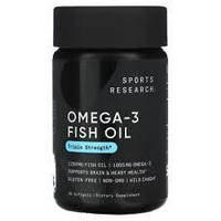 Omega-3 Fish Oil Triple Strength Sports Research, 30 капсул