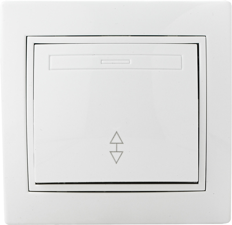 Вимикач 1-кл. прохідний ВВпсб10-1-0-Fl-W (білий), фото 1