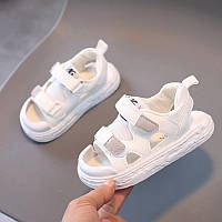 Детские летние босоножки на мальчиков и девочек, цвет белый. летняя обувь для детей и малышей