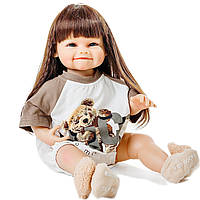Силіконова реалістична лялька Reborn Дівчинка Даша Лялька реборн дівчинка Вінілова 55 см MAA