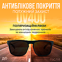 Сонцезахисні окуляри Kdeam, поляризаційні Чорні (КD 156), фото 3