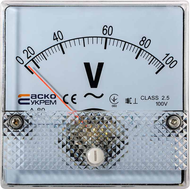 AC Вольтметр 100 В 80х80 модель А-80, фото 1