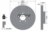 Тормозные диски TEXTAR 92287203 Citroen Spacetourer; Toyota Proace; Peugeot Expert, Traveller; Opel Zafira