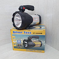 Ручной фонарь аккумуляторный светодиодный прожектор, Лед фонарь переносной для кемпинга аккумуляторный ST-6688 BIN