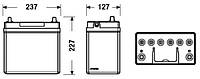 Аккумулятор EXIDE EB457 Mitsubishi Colt, Lancer; Nissan Micra; Honda Civic, Accord; Toyota Yaris, Prius;