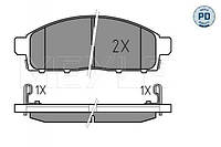 Тормозные колодки MEYLE 025 245 2916/PD Mitsubishi L200, Pajero; Fiat Fullback 4605A198, 4605A284, 6000609715