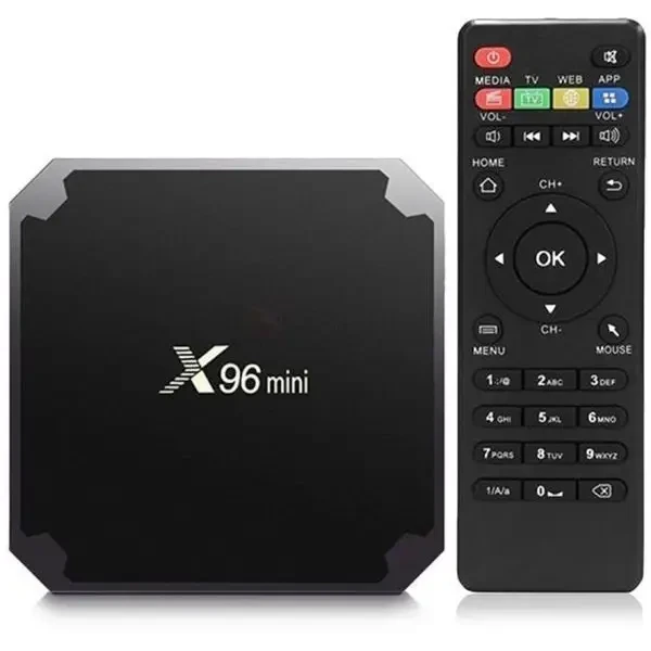 Смарт ТВ приставка X96 mini 4-ядерная 2гб 16Гб на Android, Тv box 2-16 ТВ Фильмы Smart tv box BIN - фото 1 - id-p2207980095