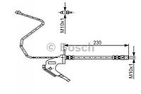 Тормозной шланг BOSCH 1987481161 Opel Astra, Combo 562178, 13334947, 13116133