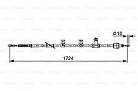 Трос ручника BOSCH 1987482619 Hyundai IX35; KIA Sportage 597702S200, 597703W200