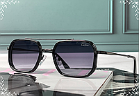 Стильные очки от солнца с металлической оправой женские солнцезащитные черные очки uv 400 с футляром Carte BIN
