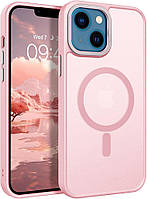 Противоударный чехол Space MagSafe iPhone 13 (матовый) Розовый