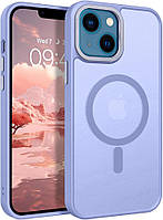 Противоударный чехол Space MagSafe iPhone 13 (матовый) Сиреневый
