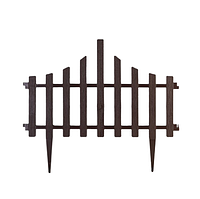 Забор для газона набор/4 секции Заборчик темно-коричневый